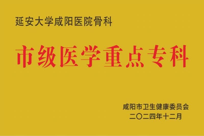 骨科市級醫學重點專科