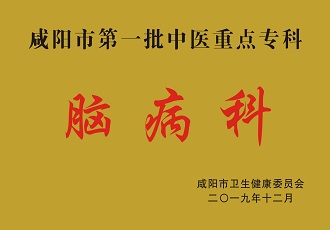 咸陽市第一批中醫重點專科腦病科